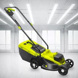 Elektrische Grasmaaier - Accu Grasmaaier - Gazon Onderhoud - Krachtige Borstelmotor - 33 cm Snijdbreedte - Groen Zwart — thumbnail 1