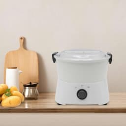 Elektrische Aardappelschilmachine - Automatische Schiller - Snel Groenten Schillen - Krachtige Koperen Motor - 1 kg Capaciteit - Wit — thumbnail 4