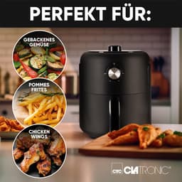 Hete Lucht Frituur - Airfryer Keuken - Gezond Bakken - 360° Air-Flow - 2.5 Liter - Zwart — thumbnail 3