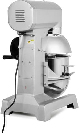 VERTES Professionele deegkneder, deegmachine met planetaire mengarm, inhoud 20 l, roerkom van roestvrij staal, roerblad, deeghaken en garde, 3 snelheden: 110, 200 en 420 rpm — thumbnail 5