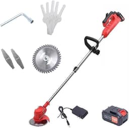 Draadloze Grasmaaier - Tuin trimmer - Gazon Onderhoud - Ergonomisch Verstelbaar - 24V Batterij - Zwart — thumbnail 1