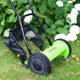 Profeco handmaaier 30cm - Handgrasmaaier - Kooimesmaaier met 18L opvangbak - Instelbare maaihoogte — thumbnail 2
