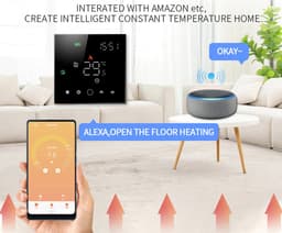 Durensa WIFI- Elektrische verwarmingsthermostaat | intelligent | Programmeerbaar | Inbouw | Zwart — thumbnail 5