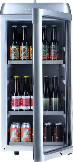Bierkoelkast Amsterdam Zilver - glazen deur - 85 flessen - Koelkast horeca - Bier koelkast voor Thuis - Flessenkoelkast- Drank koelkast - Bierkast — thumbnail 3