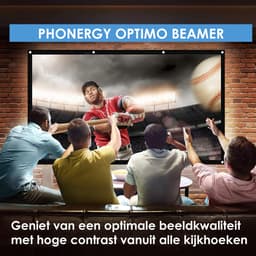 Phonergy Optimo- Beamer- 4K ondersteuning - Projector- 2026 - 15000 Lumen- Wifi- Bluetooth- HDMI- WK 2026 - Zwart — thumbnail 5