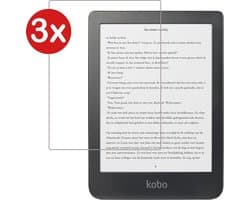Screenprotector - 3 Stuks - Geschikt voor Kobo Clara HD - Extra Sterk - Beschermglas - Gehard Glas - Tempered Glass - Screen Protector