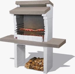 Sarom Fuoco - Betonnen barbecue - Sondrio - Houtskool en hout - 140 x 59 x 148 cm — thumbnail 1