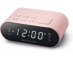 Muse M-10CPK - Compacte wekkerradio - voorkeuzezenders - dimbaar display - sleep / snooze - back-up batterij