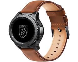 Rosso Deluxe Universeel Smartwatch/Horloge Bandje 18MM Echt Leer Bruin