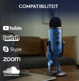 Blue Microphones Yeti - Microfoon - USB - Studiokwaliteit Streaming en Recording - Blauw — thumbnail 5
