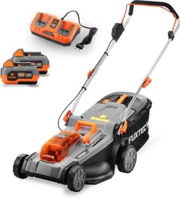 Accu grasmaaier 40V (2X20V) - FUXTEC FX-E2RM37 - 37cm 2 x 4Ah Li-Ion accu's, dubbele 2,4A lader, 40L grasbak — thumbnail 1