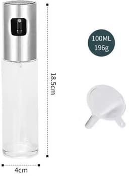 Premium Oliespray voor Airfryer!Oliespray/Oliespuitfles RVS & Glas – Herbruikbare Olie Spray – Fijne Verneveling voor Koken, BBQ, Salades, Bakken- Koken– Navulbare Oliedispenser 100ml – Lekvrij & Transparant, Verstuiver olie Keuken, Restaurant — thumbnail 7