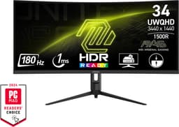 MSI MAG 342CQR E2 - Ultra Wide QHD Curved Gaming Monitor - 180hz - 34 inch — thumbnail 1