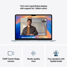 Apple MacBook Air (2025) 13 Inch - M4 - 16 GB - 512 GB - Hemelsblauw — thumbnail 5