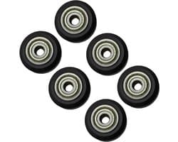 6x Creality V-Slot wheels 3D Printer D-type poelie 625Z flenslagerpoelie grootte: diameter 24mm dikte 10.9mm 6 stuks - wielen