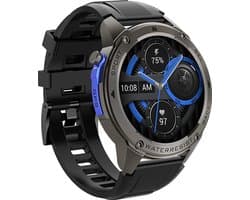 WizBay Premium Select® Smartwatch 1.43 AMOLED - Bellen - GPS - Altitude Luchtdruk Meter - Kompas -AI Voice Assist - Hart Monitor - O2 - Multi Sport Modi - Slaap - Message - Smartwatches - Zwarte Case - Zwarte TPU Band