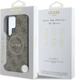 Guess PU Leer 4G Logo geschikt voor Samsung Galaxy S25 Ultra - Geschikt voor MagSafe - Bruin — thumbnail 6