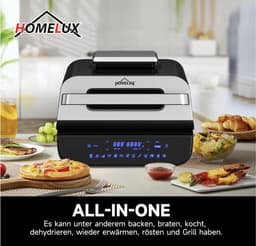Homelux luxe airfryer - 2-in-1 Grill & Hetelucht Friteuse - Smart - 5.9 LITER - temperatuursensor 60 minuten timer - 12 voorgeprogrammeerde programma's — thumbnail 5