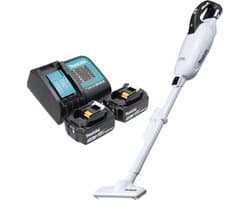 Makita DCL 281 FSFW accu stofzuiger 18 V wit borstelloos + 2x oplaadbare accu 3.0 Ah + lader