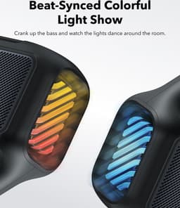 Soundcore Boom 2 Outdoor Speaker by Anker, 80W, Subwoofer, BassUp 2.0, 24H Playtime, IPX7 Waterproof, Floatable, RGB Lights, USB-C, Custom EQ, Bluetooth 5.3, Portable For Outdoors, Camping, Beach, and Backyard-Zwart — thumbnail 8