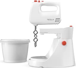 Tesla MX501WRB - Handmixer met Mengkom - Keukenmixer - 5 snelheden + Turbofunctie - 500 w - 3L - Kloppers, Deeghaken & Garde — thumbnail 1