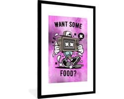 Fotolijst incl. Poster - Televisie - Paars - Vintage - 60x90 cm - Posterlijst