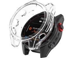 Strap-it TPU case - transparant bescherm hoesje geschikt voor Garmin Fenix 7 / Fenix 7 Solar - doorzichtige beschermhoes voor de normale Fenix 7