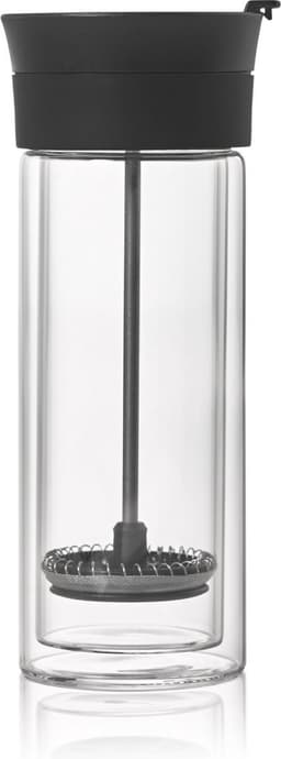 Adhoc - Thermo Koffie Pressbeker 300 ml - Glas - Zwart — thumbnail 1