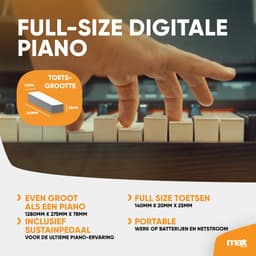 MAX RhapsodyDP88 Digitale Piano met 88 toetsen - Keyboard met standaard - Aanslaggevoelige toetsen — thumbnail 5