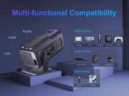 Equivera Mini Beamer - Draagbare Beamer - Beamer - Mini Beamer Projector - Projector - Mini Projector — thumbnail 2