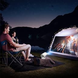 Zenwire R1 Mini Beamer 360 - Beamer - Mini Projector 360 - ANDROID 13 - WiFi 6 - Bluetooth 5.0 - 250 ANSI - HD 1280x720p ondersteunt FULL HD - Autokeystone 4D / Zoom - Home Cinema - Draagbaar - Voor IOS en Android - HDMI - USB - 36"-150" Scherm — thumbnail 5