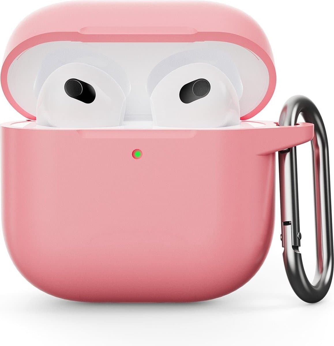 Coverup Hoesje - Geschikt voor AirPods 4 Hoesje - Coverup Siliconen AirPods Case met Sleutelhanger - Roze — afbeelding 1