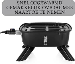 Electrische Bbq met Deksel - Electrische BBQ 2 in 1 - Electrische BBQ Tafelmodel - Elektrische en met Kool — thumbnail 2