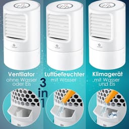 4-in-1 Mobiele Airconditioner | Mini Ventilator met LED Sfeerverlichting | Luchtbevochtiger en Ionisator | Draagbare Luchtkoeler — thumbnail 4