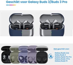 YONO Soft Case geschikt voor Samsung Galaxy Buds 3 / 3 Pro / 3 FE - Siliconen Hoesje - Donkerblauw — thumbnail 2