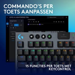 Logitech G915 X Lightspeed TKL - Draadloos Gaming Toetsenbord - Tactile - Qwerty - Zwart — thumbnail 4