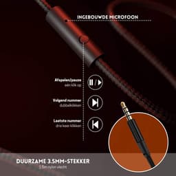 StayPowered Koptelefoon - Ingebouwde Microfoon - Lichtgewicht - Hoogwaardig Materiaal - Ademende Kussens - Oranje/Zwart - 1,5m lange Snoer - Opvouwbaar en Draagbaar - 3,5mm Aansluiting - Levering Sneller dan Aangegeven! — thumbnail 2