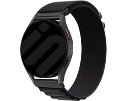 Strap-it Smartwatch bandje 20mm - Alpine nylon bandje geschikt voor Samsung Galaxy Watch Active (2) / Watch 3 - 41mm / Watch 1 - 42mm - Polar Ignite / Unite - Amazfit Bip / GTS - Withings ScanWatch 2 - 42mm / Nova / Steel HR Sport - zwart