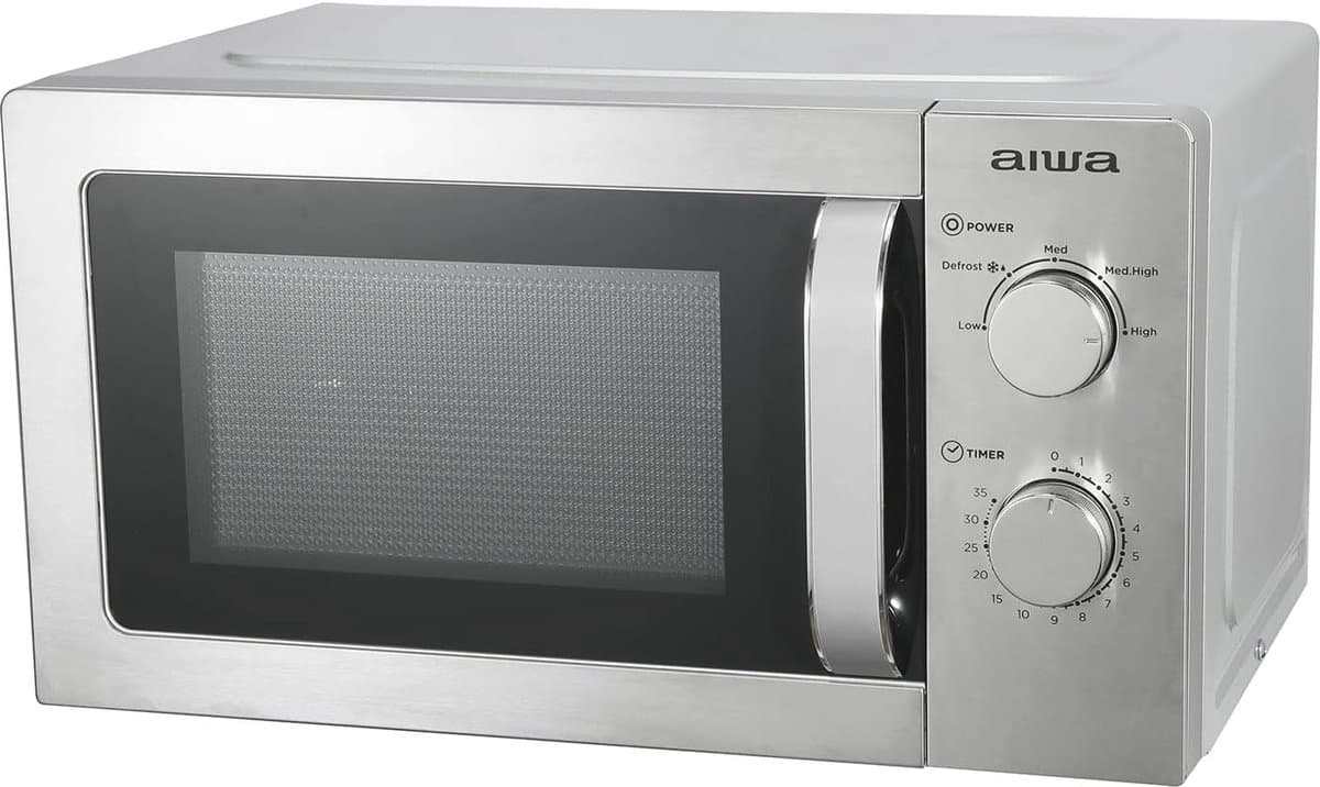 Magnetron 20 Liter met Draaiknop en 700 W Vermogen - Zilver — afbeelding 1