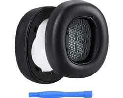 Vervangende Oorkussens voor JBL E65 (E65BT, E65BTNC)/Live 650 (650NC, 650BTNC)/Live 660 (660NC, 660BTNC)/Duet NC Hoofdtelefoons van MMOBIEL – Memory Foam en Protein PU Koptelefoon Oorkussens – Zwart