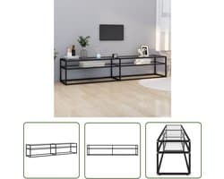 vidaXL Tv Meubilair - Televisie Kast - Tv-meubel 200x40x40,5 cm gehard glas transparant - Mediabox - Videowerkbank - Opbergkast
