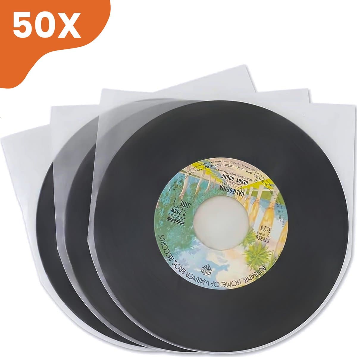 LP Hoezen 50 Stuks - Antistatische Binnenhoezen - Transparant & Extra Stevig- Vinyl Beschermhoezen - Platen Hoes - Inner Sleeves - Beschermhoes — afbeelding 1