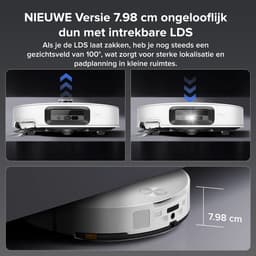 Roborock Saros 10 Robotstofzuiger met Dweil–22000Pa– 7,98 cm Ultradun– Auto Afneembare Mop– AI 3.0 Obstacle Vermijding– Auto Wasmiddeldosering– 80℃Heet water dweilwassing & Dock Zelfreiniging– Wit– S8 MaxV Ultra Upgrade-versie — thumbnail 5