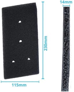 Bramokava 3x Filter geschikt voor Droger Whirlpool Bauknecht Ignis ( met 4 gaatjes) - 481010345281 - 8015250474909 - 481010716911 - 220 x 110 mm - Spons Foam Schuimfilter — thumbnail 5