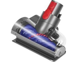 ZENC® Anti Klit Borstel Geschikt Voor Dyson Steelstofzuiger V15, V11, V10, V8 & V7 - Mini Turbo Zuigmond - Matrasborstel - Opzetstuk - Stofzuigermondstuk - Mondstuk - Stofzuigeraccessoires - Grijs