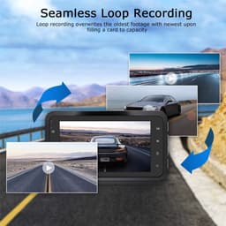 Dashcam - Dashcam voor Auto - 1080p - Full HD - Dubbele Dashboardcamera - voor In- en Uitgaande Auto's - 170° Groothoek - HDR - met 3.0 inch LCD-scherm - Nachtzicht - Bewegingsdetector - G-Sensor - USB - HDMI - Zwart — thumbnail 2