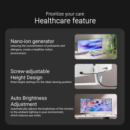 ASUS EyeCare VU34WCIP-W - QHD Ultrawide Monitor - Ingebouwde Air Purifier - USB-C 65W - 100hz - EPEAT Gold - 34 inch — thumbnail 8