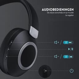 StayPowered Draadloze Hoofdtelefoon - 50 Uur Playtime Voor Onbeperkt Luisterplezier - Diepe Bassen - Opvouwbaar Ontwerp - Bluetooth 5.3 - Ingebouwde Microfoon - Ergonomische Pasvorm - Zwart/Grijs - Levering Sneller Dan Aangegeven! — thumbnail 3