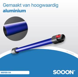 SQOON® - Zuigbuis geschikt voor Dyson V7, V8, V10, V11 en V15 blauw - Model 969109-01 — thumbnail 2