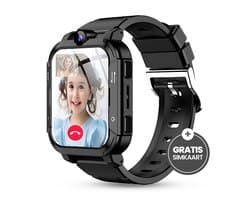 Trakidz Smartwatch kinderen - Jongen & meisje - Kinderhorloge - Gps - Horloge kids - zwart